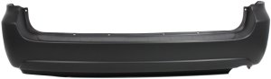 Rear Bumper Cover for Toyota Sienna 2004-2010, Primed (Ready to Paint), without Park Assist Sensor Holes, Replacement