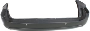 Rear Bumper Cover for Toyota Sienna 2004-2010, Primed (Ready to Paint), with Park Assist Sensor Holes, Replacement