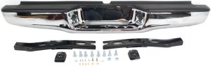 Step Bumper with Face Bar and Pad for TOYOTA TACOMA 1995-2004, Chrome, Fleetside, All Cab Types, w/ Pad Provision, w/ Mounting Bracket, Replacement