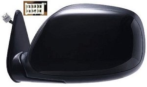 Left (Driver) Outside Side View Mirror Assembly for 2000 - 2004 Toyota Tundra SR5 Standard Cab Pickup + 4 Door; Extended Cab Pickup, Power; Heated; Chrome;  879400C100, Replacement