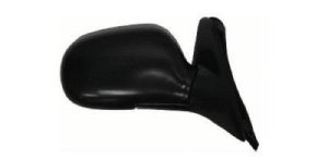 Right (Passenger) Outside Side View Mirror Assembly for 1993 - 1997 Toyota Corolla - Base Model 4 Door Sedan, Black,  8791002062, Replacement