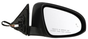 Right (Passenger) Outside Side View Mirror assembly for 2012 Toyota Camry, with Blind Spot Detection, Cover; Primed-to-Match;  8790806790-PFM, Replacement