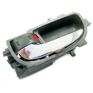 Interior Front Left (Driver) Door Handle for 2007-2012 Toyota Yaris Sedan, Dark Gray Inside, Replacement,  6920652150B1.