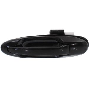 Exterior Rear Left (Driver) Door Handle for 2001 - 2007 Toyota Tundra Crew Cab Pickup, Black (Code 202), Smooth,  6924034020C0, Replacement