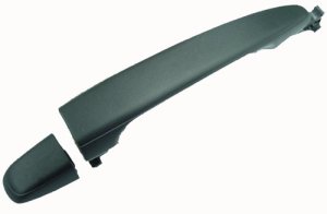 Exterior Door Handle for 2005 - 2015 Toyota Tacoma, Left (Driver) Rear & Right (Passenger) Rear Outer, 4 Door; Crew Cab Pickup Replacement, Matte Black with Cap,  69211AE010-PFM Replacement