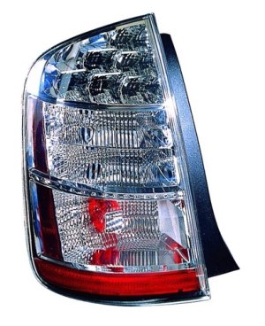 Left (Driver) Tail Light Lens/Housing Replacement for 2006 - 2009 Toyota Prius Rear Tail Light Assembly, Includes Lens; 8156147100
