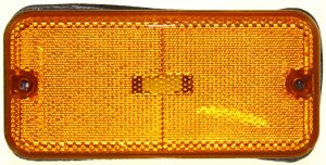 Front Side Marker Light Lens and Housing for Chevrolet G-Series Van 1985-1996, Right (Passenger) = Left (Driver), Replacement
