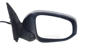 Power Mirror for Toyota Tacoma 2016-2023 Right (Passenger), Manual Folding, Heated, Chrome, with Signal Light, without Blind Spot Detection, Replacement