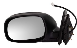 Power Mirror for Toyota Tundra 2004-2006, Left (Driver), Non-Towing, Manual Folding, Heated, Chrome, SR5 Model, Double Cab, Replacement