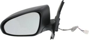 Power Mirror for Toyota Prius C 2012-2019, Left (Driver), Manual Folding, Heated, Paintable, with Signal Light, Replacement