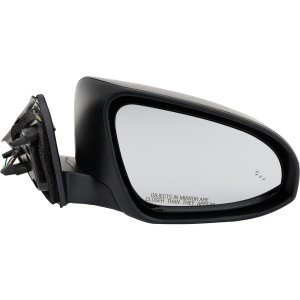 Power Mirror for Toyota Camry 2012-2014, Right (Passenger), Manual Folding, Heated, Paintable, with Blind Spot Detection in Glass, without Auto Dimming, Memory, and Signal Light, Replacement