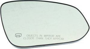 Mirror Glass for Toyota Highlander 2014-2019, Right (Passenger) Side, Heated, with Backing Plate, without Blind Spot Detection, Replacement