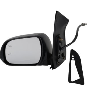 Power Mirror for Toyota Sienna 2015-2017, Left (Driver) Side, Manual Folding, Heated, Paintable, with Blind Spot Detection, Memory Function, Side Object Sensor, and Signal Light, without Auto Dimming, Replacement