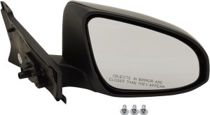 Right (Passenger) Manual Adjusting & Folding Mirror for Toyota Yaris 2014-2014, Non-heated, Paintable, Designed for France Built Vehicle, Replacement