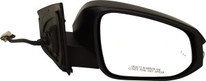 Right (Passenger) Power Mirror for Toyota RAV4 2013-2018, Manual Folding, Heated, Paintable, with Blind Spot Detection and Signal Light, North America Built Vehicle, Replacement
