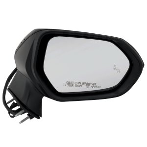 Power Mirror for Toyota Corolla 2019-2023, Right (Passenger), Manual Folding, Heated, Paintable, with Blind Spot Detection and Signal Light, without Auto Dimming and Memory, Replacement