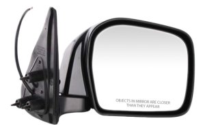 Power Mirror for Toyota Tacoma 2001-2004 Right (Passenger), Manual Folding, Non-Heated, Paintable, Fits Pre Runner, 2WD (Two-Wheel Drive)/Base/DLX, 4WD (Four-Wheel Drive), Replacement