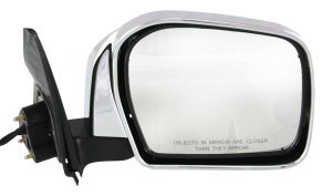 Mirror for Toyota Tacoma 2001-2004 Right (Passenger), Power, Manual Folding, Non-Heated, Chrome, (Pre Runner, 2WD (Two-Wheel Drive))/(Base/DLX, 4WD (Four-Wheel Drive)), Replacement