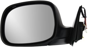 Power Mirror for 2000-2006 Toyota Tundra, Left (Driver), Non-Towing, Manual Folding, Non-Heated, Chrome, Suitable for Regular Cab/Access Cab, Replacement