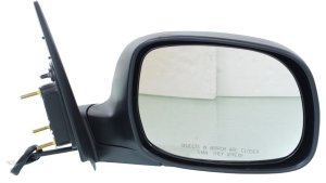 Power Mirror for Toyota Sequoia 2001-2007/Tundra 2004-2006, Right (Passenger), Non-Towing, Manual Folding, Heated, Paintable, (Sequoia/Tundra Crew Cab, Limited Model), Replacement