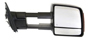 Towing Mirror for Toyota Tundra 2007-2021 Right (Passenger), Power Adjustable, Manually Folding, Heated, Textured Finish, with Signal Light, Replacement