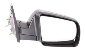 Right (Passenger) Mirror for Toyota Tundra 2007-2013, SR5 Model, Non-Towing, Manual Folding, Power, Non-Heated, Textured, without Memory, with Puddle and Signal Light, excludes Cold Climate Spec, Replacement