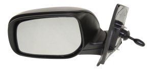 Manual Remote Mirror for Toyota Yaris Sedan 2007-2012, Left (Driver), Manual Folding, Non-Heated, Paintable, Replacement