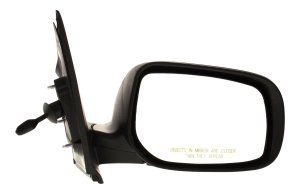 Manual Remote Mirror for Toyota Yaris Sedan 2007-2012, Right (Passenger) Side, Manual Folding, Non-Heated, Paintable, Replacement