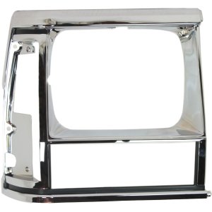 Headlight Door for Jeep Cherokee 1991-1996 Right (Passenger) Side, Chrome with Black Trim, Replacement
