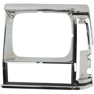 Headlight Door for Jeep Cherokee 1991-1996, Left (Driver) Side, Chrome/Black Trim, Replacement