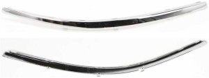 Front Bumper Molding for Volkswagen Passat 2001-2005, Right (Passenger) Side, Upper, Chrome, New Body Style, Plastic, Replacement