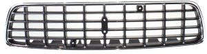 Chrome Shell Grille with Painted Black Insert for Volvo S60 2001-2004, Excludes R Models, Replacement