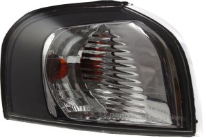 Corner Light Assembly for Volvo S80 1999-2003, Right (Passenger), Park/Signal Light, Black, Halogen Headlight Type, Replacement