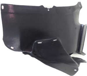 Front Fender Liner for Volkswagen Passat 2006-2010, Right (Passenger) Front Section, Plastic, Vacuum Form, Replacement