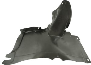 Front Fender Liner for Volkswagen Rabbit 2006-2009, Right (Passenger) Side, Front Section, Plastic, Vacuum Form, Replacement