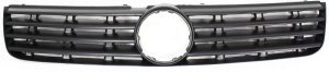 Textured Black Shell and Insert Grille for 1998-2001 Volkswagen Passat, Old Body Style, Replacement
