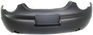 Rear Bumper Cover for Volkswagen Beetle 1999-2005, Primed (Ready to Paint), Hatchback Model, Replacement