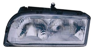 Left (Driver) Headlight Assembly for 1994-1997 Volvo 850, Front Headlight Assembly Replacement Housing / Lens / Cover, with Dual Bulb Headlights, Composite,  91594127, Replacement