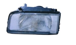 Left (Driver) Headlight Assembly for 1994 - 1997 Volvo 850, Front Replacement with Single Bulb, Composite, 68018142
