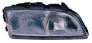 Right (Passenger) Headlight Assembly for 1998 - 2002 Volvo V70, Front Replacement Housing / Lens / Cover with Leveling; Composite;  9483193, Replacement