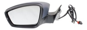 Power Mirror for 2012-2015 Volkswagen Passat Left (Driver), Manual Folding, Heated, Paintable, with Signal Light, without Memory, From 4-2-12, Replacement
