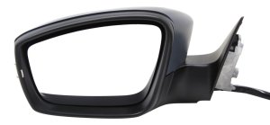 Power Mirror for Volkswagen Passat 2012-2015, Left (Driver) Side, Manual Folding, Heated, Paintable, with Memory and Signal Light, From 4-2-12, Replacement