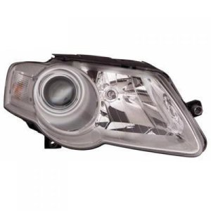 Headlight Assembly for 2006 - 2010 Volkswagen Passat, Left (Driver), Halogen, Valeo Brand, Composite,  3C0941005AE, Replacement