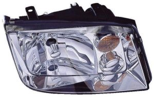Right (Passenger) Headlight Assembly for 2002 - 2005 Volkswagen Jetta, Front Replacement Housing/Lens/Cover, Fits 2.0L L4, 2.8L V6, 1.9L L4, without Fog Lights; Type 4; From VIN# 2108642; Composite;  1J5941018BJ