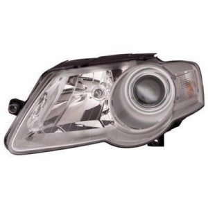 Right (Passenger) Headlight Assembly for 2006 - 2010 Volkswagen Passat, Halogen, Valeo Brand, Composite,  3C0941006AE, Replacement