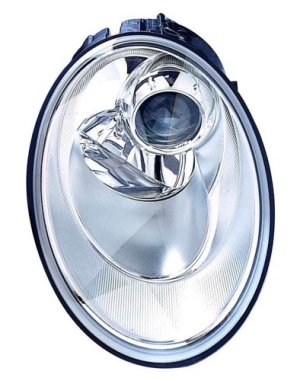 Right (Passenger) Headlight Lens/Housing for 2006 - 2010 Volkswagen Beetle, Front Assembly Replacement Cover, Halogen Composite Assembly,  1C0941030N, Replacement