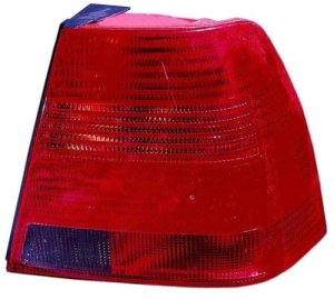 Right (Passenger) Tail Light Lens/Housing for 1999 - 2003 Volkswagen Jetta, 4 Door Sedan, Rear Tail Light Assembly Replacement Housing / Lens / Cover, w/o Bulbs and Sockets,  1J5945112S, Replacement