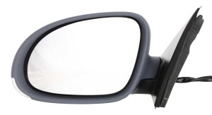 Power Mirror for Volkswagen Jetta Sedan 2005-2010, Left (Driver), Manual Folding, Heated, Paintable, with Puddle and Signal Light, Replacement
