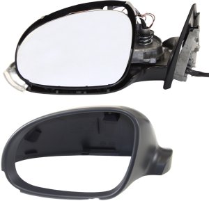 Power Mirror for Volkswagen Passat 2001-2005, Left (Driver), Power Folding, Heated, Paintable, with Signal Light, without Memory, Replacement