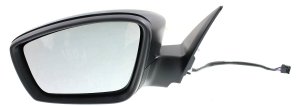 Power Mirror for Volkswagen Beetle 2012-2018, Left (Driver) Side, Manual Folding, Heated, Textured, without Auto Dimming, Blind Spot Detection, Memory, and Signal Light, Replacement